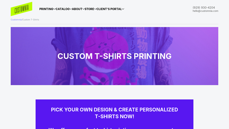 Printing With No Minimum custom t-shirts