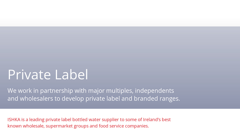Private Label bottled water