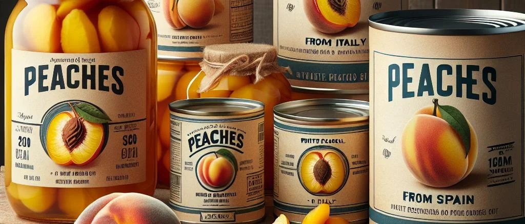 Private-label canned peaches