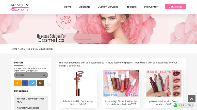 Private label cosmetics lip gloss / liquid Lipstick catalog