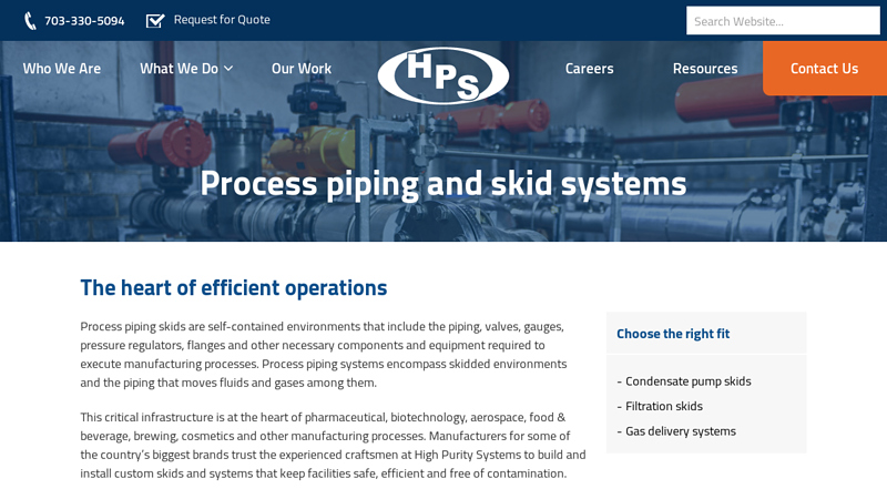 Process Piping and Skid Systems