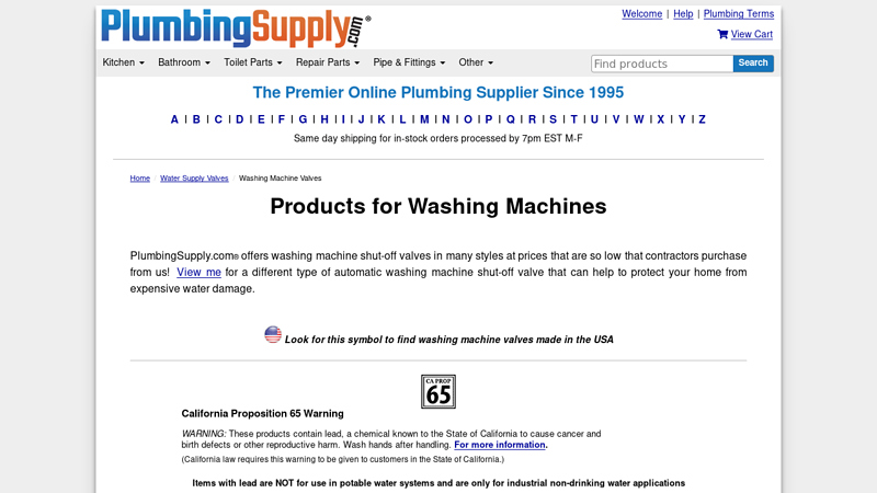 Products for Washing Machines