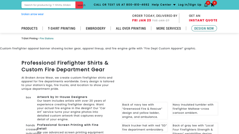 Professional Firefighter Shirts & Custom Fire Department Gear custom t-shirts