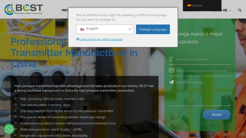 Professional Hart Pressure Transmitter Manufacturer