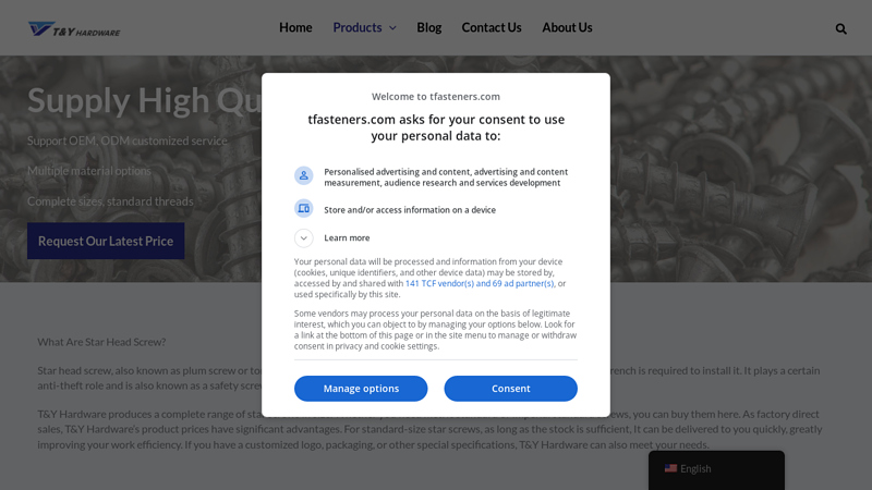 Professional Star Head Torx Screw Manufacturer