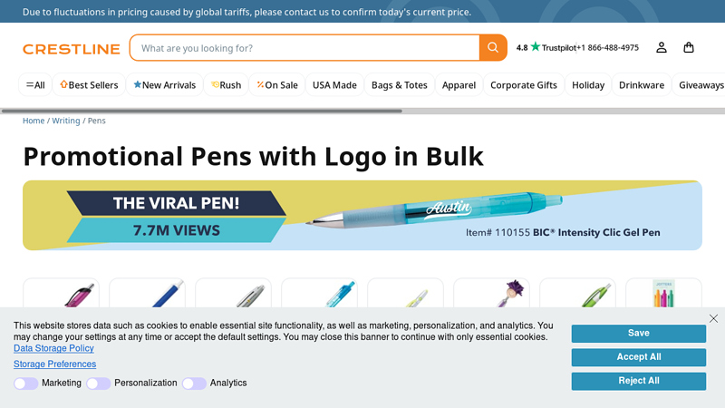Promotional Pens with Logo in Bulk