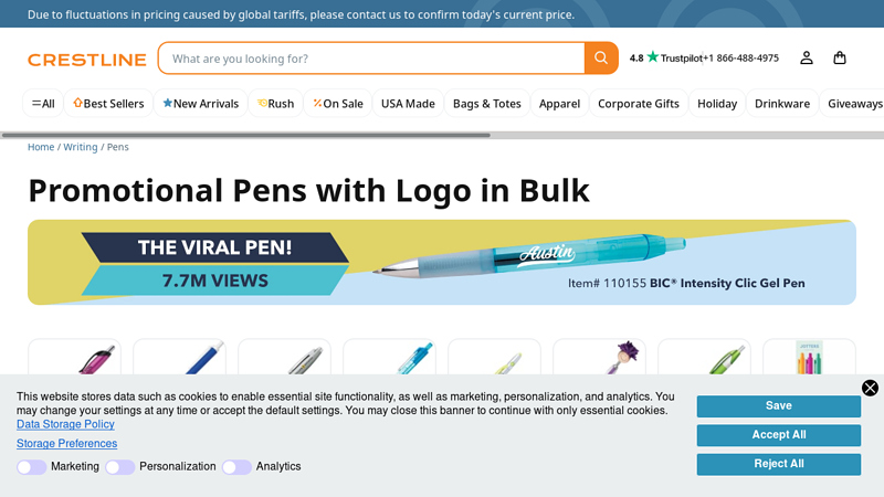 Promotional Pens with Logo in Bulk