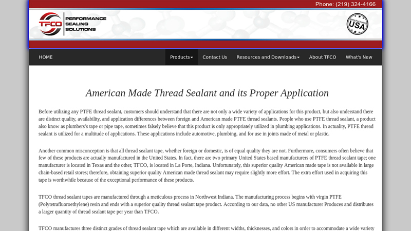 PTFE Thread Sealant Installation Instructions