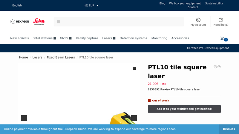PTL10 tile square laser