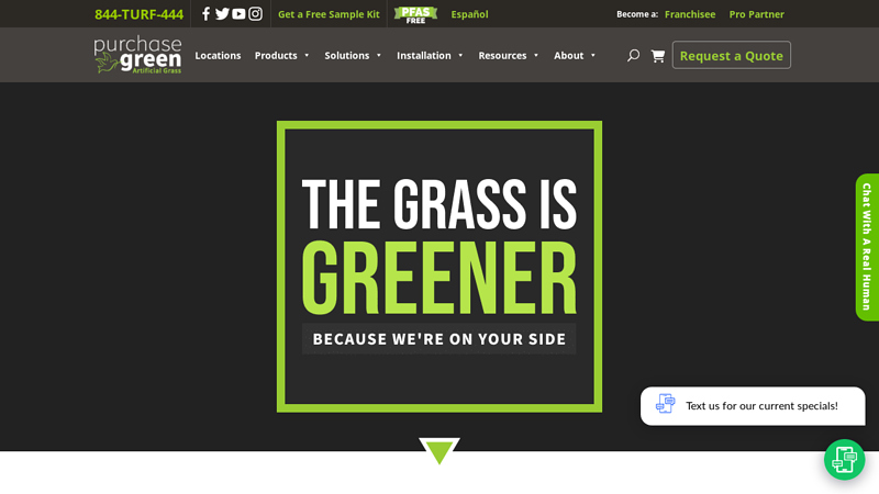 Purchase Green: Artificial Grass Manufacturer