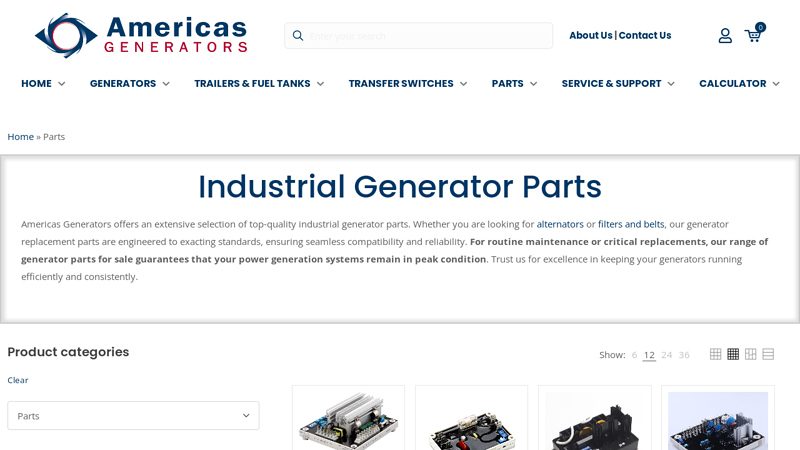 Purchase Industrial Generator Parts