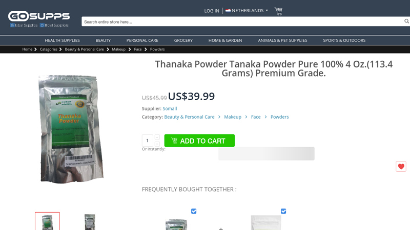 Pure Thanaka Powder 4 Oz (113.4g)
