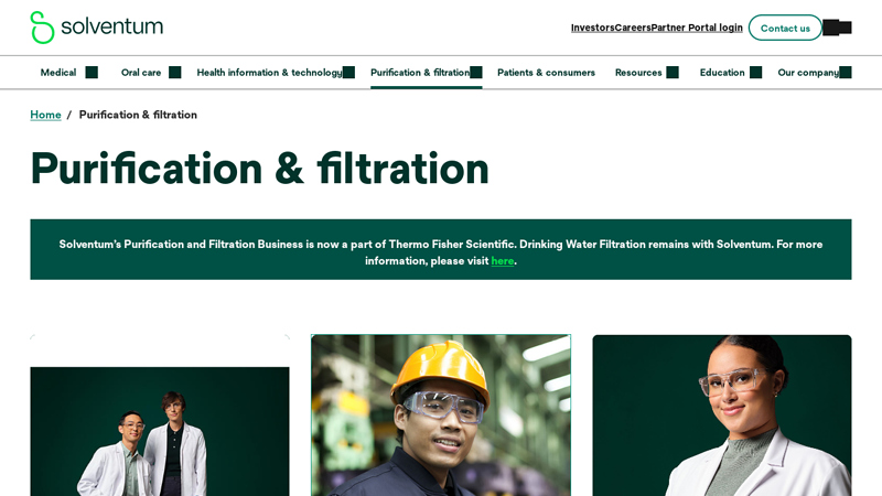 Purification & filtration solutions