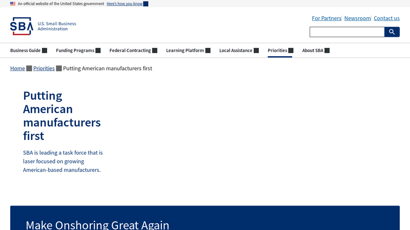 Putting American manufacturers first