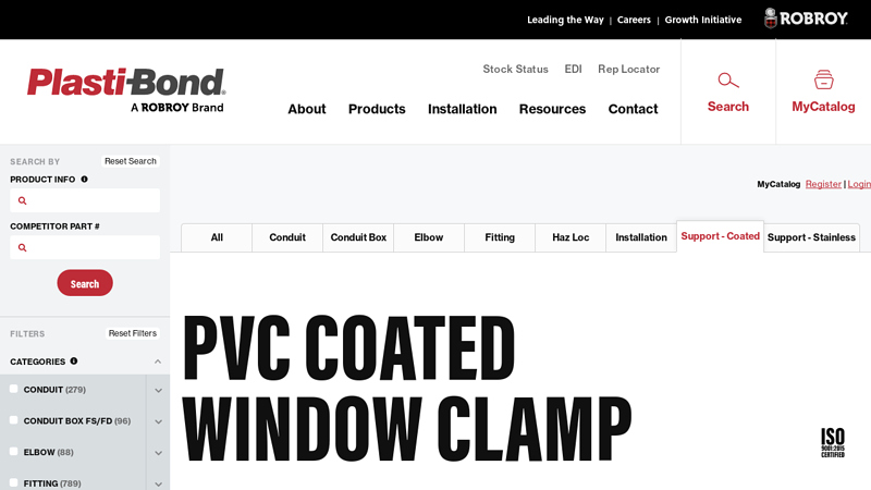 PVC Coated Window Clamp