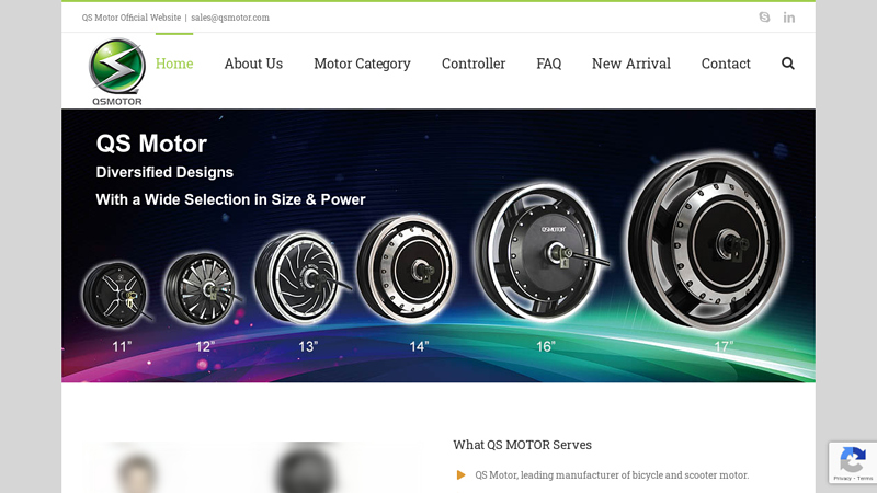 QS Motor Ltd manufacture Bicycle Motor, Scooter Motor, Car Motor