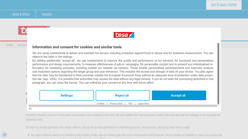 Quality automotive body panel adhesives for industry