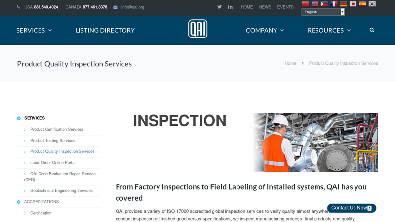 Quality Inspection Services - Electrical