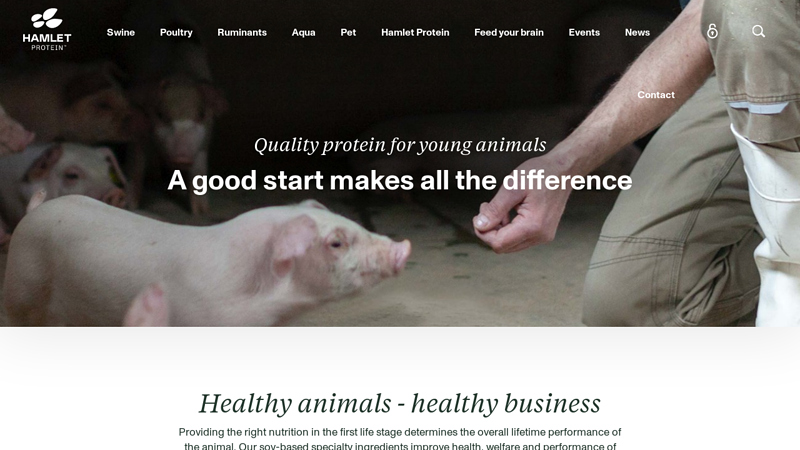 Quality protein for young animals