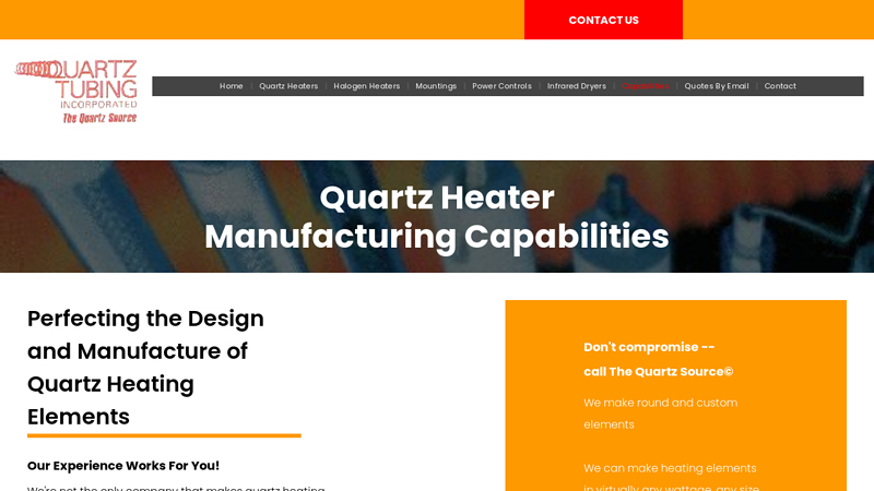Quartz Heater Manufacturing Capabilities