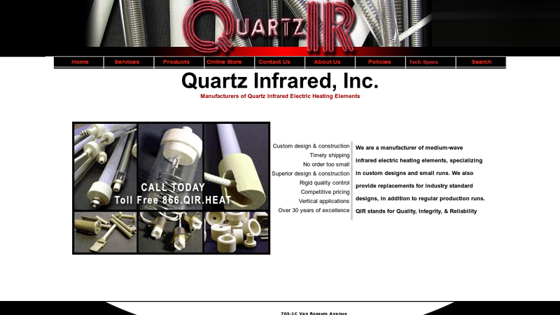 Quartz Infrared Electric Heating Elements