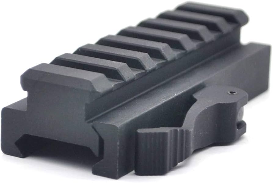 Quick Release Picatinny Rail Red Dot Riser Mount Adapter Fit AR ...