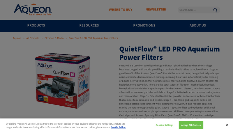 QuietFlow® LED PRO Aquarium Power Filters