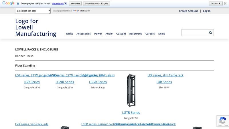 Racks & CabinetsLRS SeriesRacks & Cabinets
