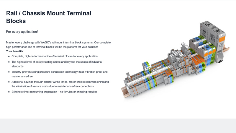 Rail / Chassis Mount Terminal Blocks