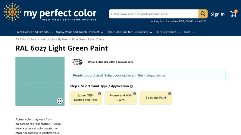 RAL 6027 Light Green Paint