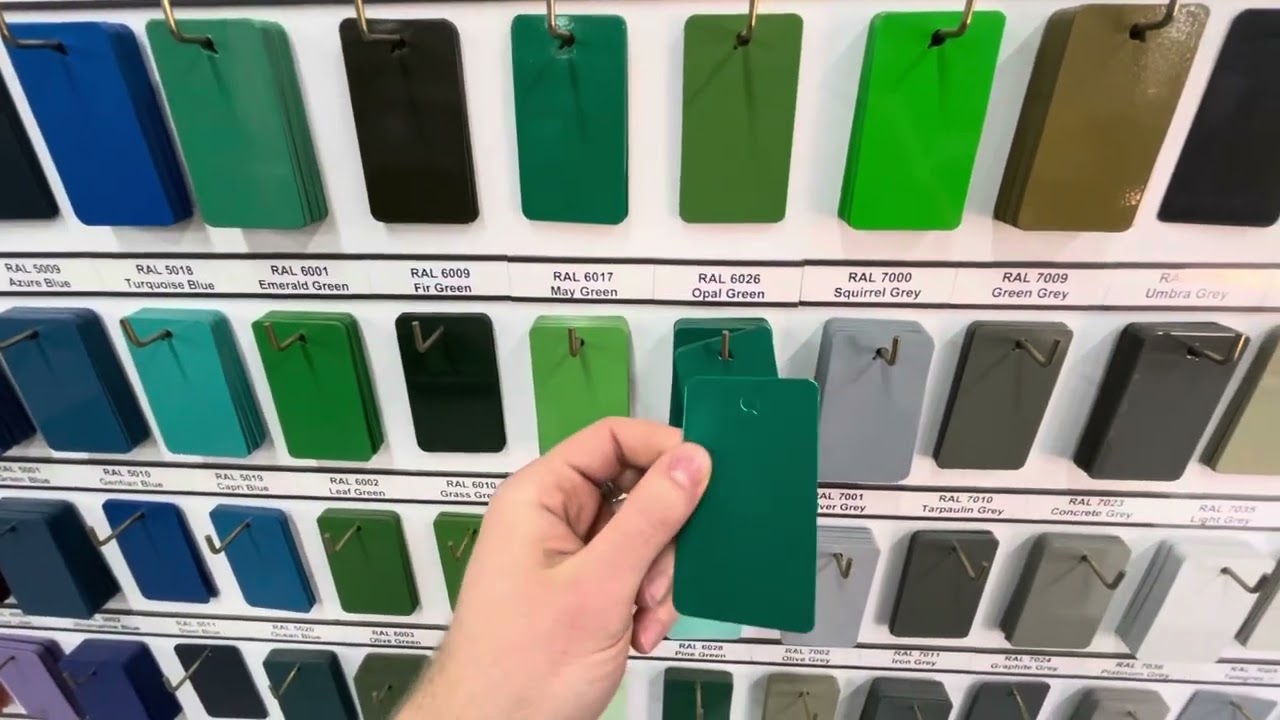 RAL Matched Powder Coated Color Plate Samples
