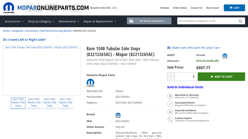 Ram 1500 Tubular Side Steps