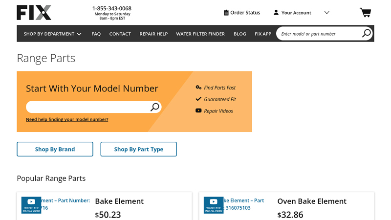 Range Parts – Authentic OEM Parts