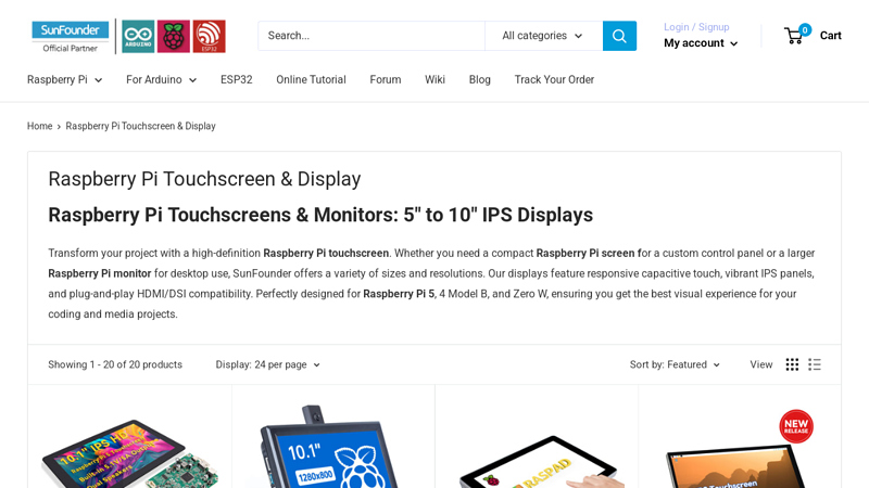 Raspberry Pi Touchscreen & Display