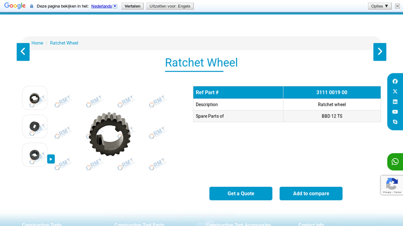 Ratchet Wheel Manufacturers, Exporters & Suppliers in India