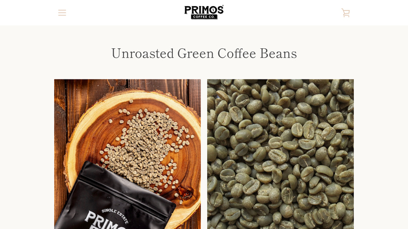 Raw Unroasted Coffee Beans