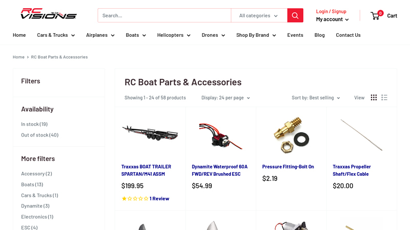 RC Boat Parts & Accessories