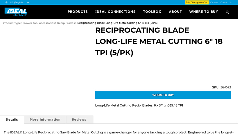 Reciprocating Blade Long
