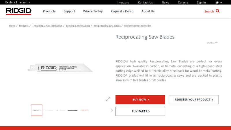 Reciprocating Saw Blades