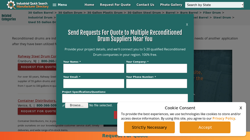 Reconditioned Drum Manufacturers Suppliers