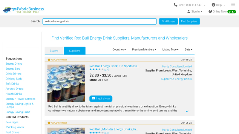 Red Bull Energy Drink Wholesale Suppliers, Manufacturers ...