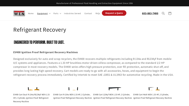 Refrigerant Recovery