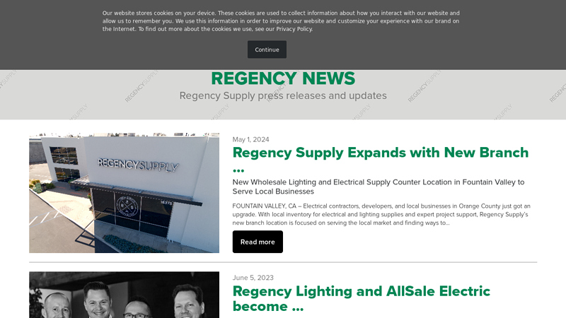Regency Supply News