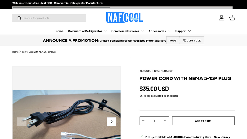 Reliable Replacement Power Cord – NEMA 5