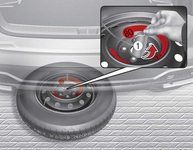 Removing and storing the spare tire