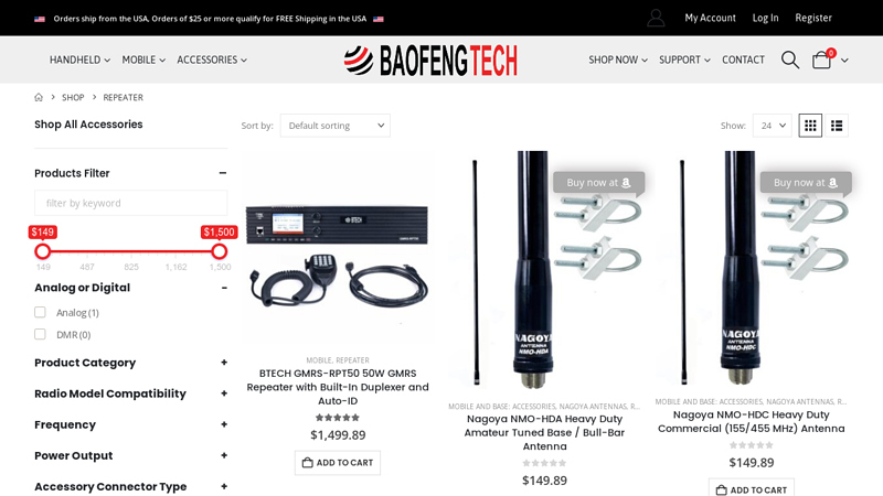 Repeater ‣ BaoFeng Radios