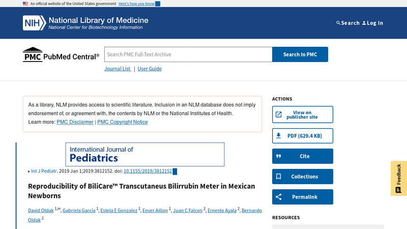 Reproducibility of BiliCare™ Transcutaneus Bilirrubin Meter in ...