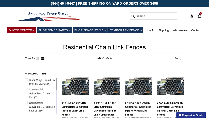 Residential Chain Link Fence Supplies