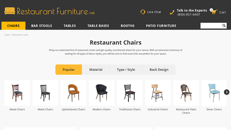 Restaurant Chairs & Dining Chairs for Sale