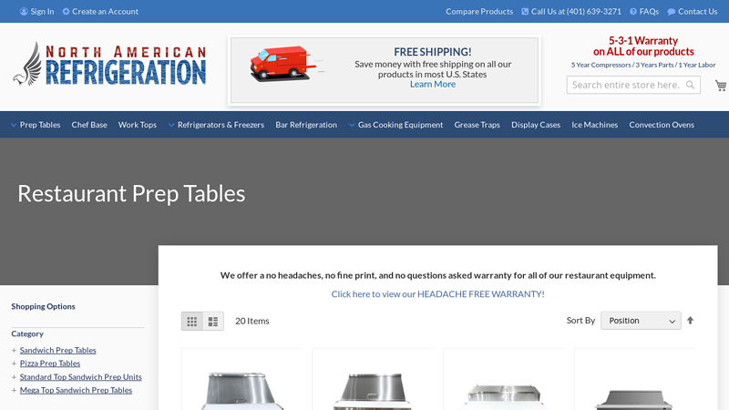 Restaurant Prep Tables